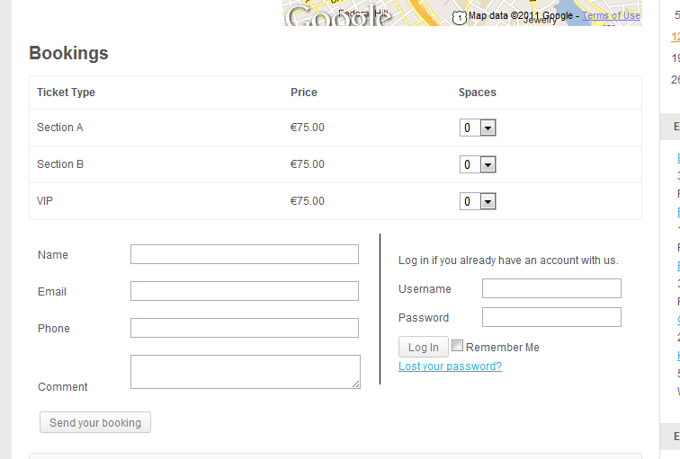 Booking Options Events Manager Documentation