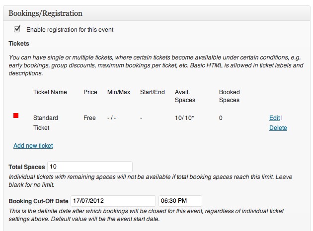 the registration meta box