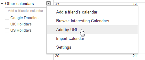 how to use ical feeds with google calendar