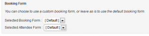 Selecting Attendee forms