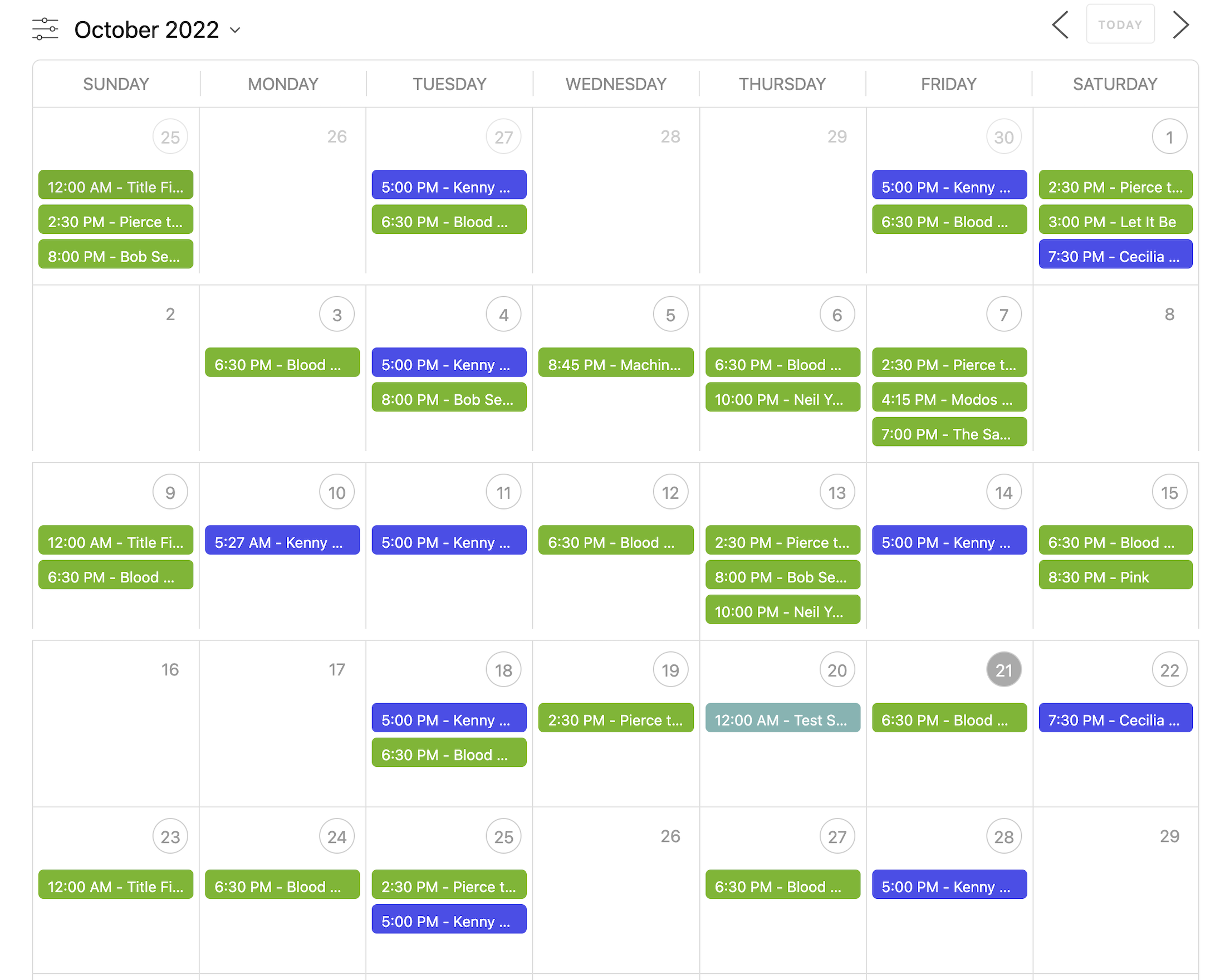 scriptcase extended event on calendar